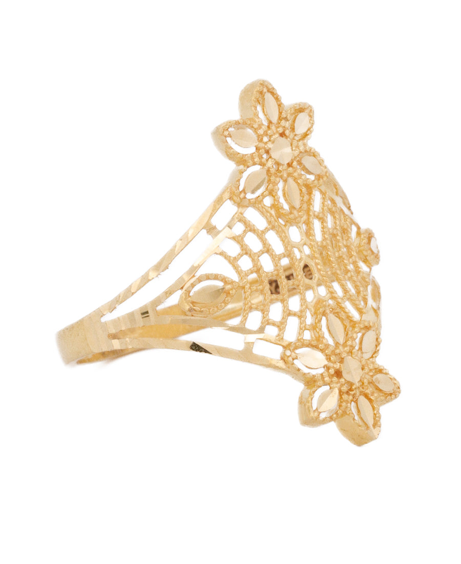 22K Gold Floral Filigree Ring – 2.5g | Bigeasy Jewellers